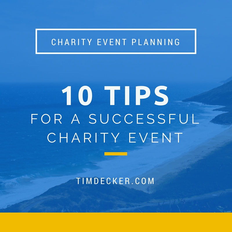charity event planning: tips for successful charity event
