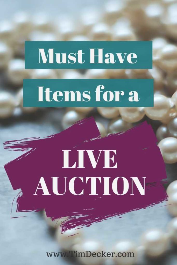 Charity Event Planning: Live Auction Items
