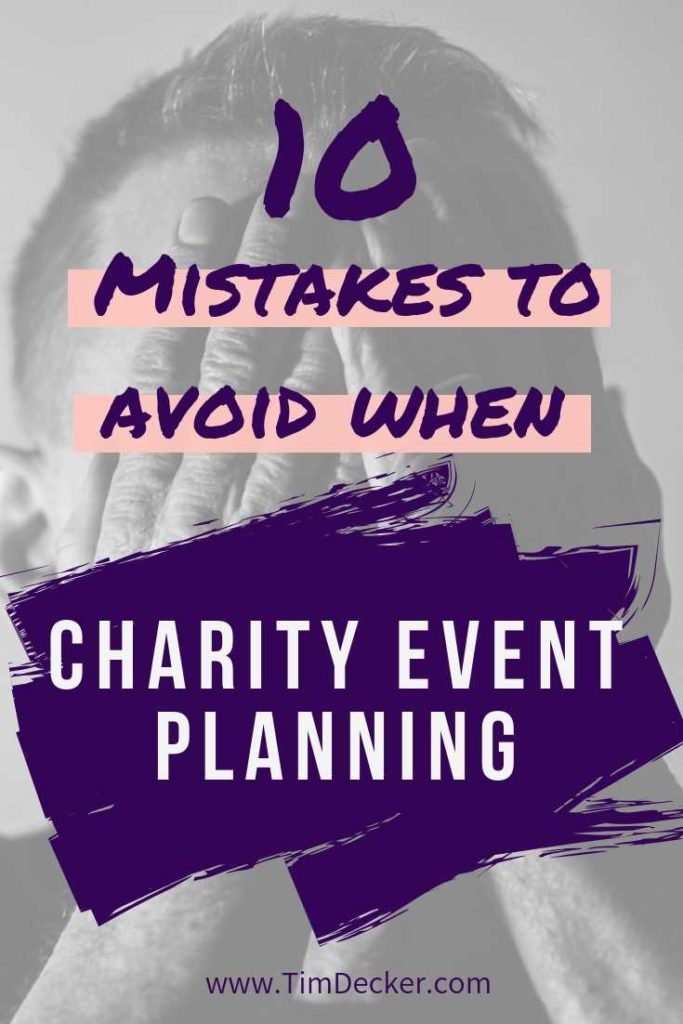 charity event planning mistakes