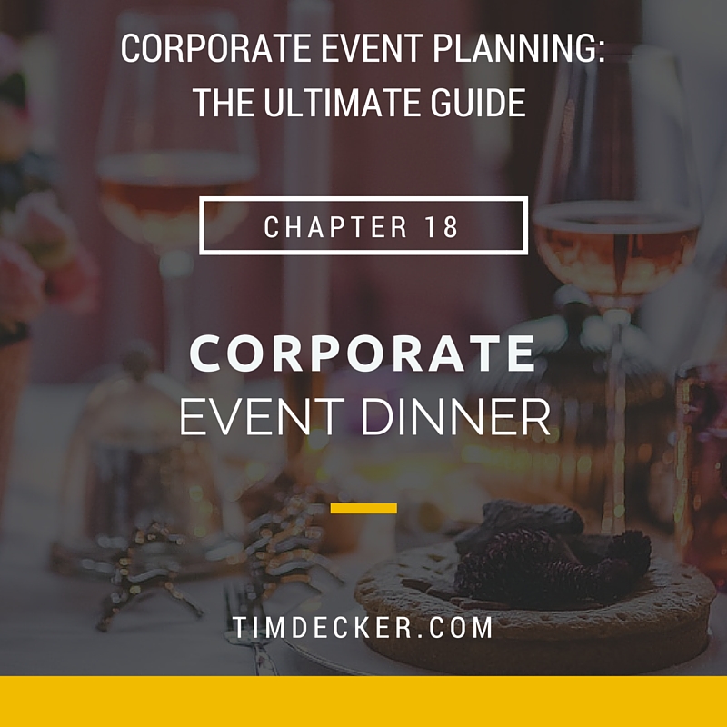 Corporate Event Planning: Corporate Event Dinner