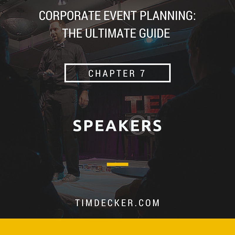 Corporate Event Planning: Speakers