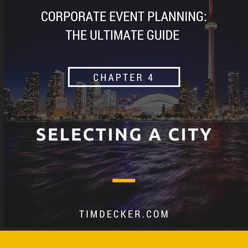 Corporate Event Planning: Selecting a City