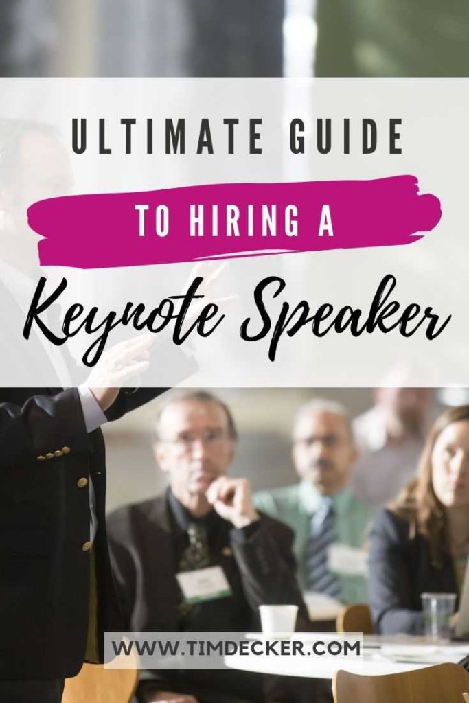 Ulitmate guide to hiring a keynote speaker for event